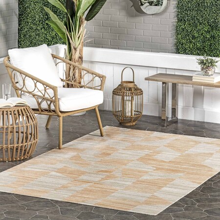 Nuloom Aranea Abstract Machine Washable Indoor/Outdoor Area Rug 4ft x 6ft ECAT01A-406